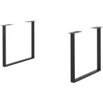 Schwarze Höffner Tischgestelle & Tischkufen pulverbeschichtet Breite 50-100cm, Höhe 50-100cm, Tiefe 0-50cm 2-teilig 