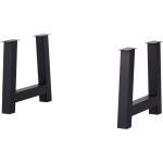 Schwarze Möbel Kraft Tischgestelle & Tischkufen pulverbeschichtet aus Metall Breite 50-100cm, Höhe 50-100cm, Tiefe 0-50cm 