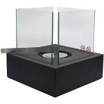 Schwarze Tischkamine aus Glas 