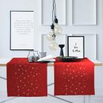 Rote Apelt Tischläufer aus Textil 