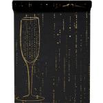 Champagnerfarbene Motiv Tischläufer aus Textil 