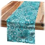 Türkise twentyfour Geschirrartikel Tischläufer mit Mandala-Motiv aus Textil 