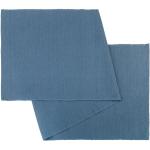 Stahlblaue Moderne Tischläufer aus Textil 