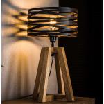 Dunkelgraue Industrial Rodario Tischlampen & Tischleuchten aus Massivholz 