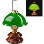 Tischlampe, Jugendstil, dekorativer Glasschirm, E14-Fassung, 230 V, Retro Nachttischlampe, HxD 34x21 cm, grün