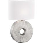 Silberne etc-shop Runde Tischlampen & Tischleuchten aus Keramik mit Dämmerungsschalter 