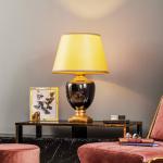 Goldene Tischlampen & Tischleuchten aus Textil 