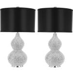 Schwarze Safavieh Tischlampen & Tischleuchten aus Textil 