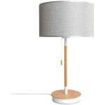 Reduzierte Graue Skandinavische Paco Home Nachttischlampen & Nachttischleuchten aus Holz E27 