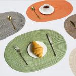 Braune Geflochtene Tischsets & Platzsets Matte aus Baumwollmischung 