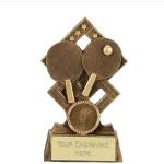 Tischtennis Award Trophäe - Personalisierte Gravur Einlage Anpassen