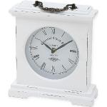 Tischuhr weiß 23 cm Kaminuhr Landhaus Uhr