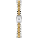 Graue Tissot Armbanduhren aus Edelstahl mit Chronograph-Zifferblatt mit Metallarmband 