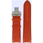 Orange Tissot Couturier Automatik Armbanduhren aus Leder mit Chronograph-Zifferblatt mit Lederarmband 