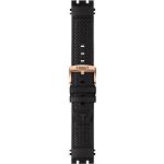 Schwarze Tissot T-Race Uhrenarmbänder aus Leder mit Lederarmband 