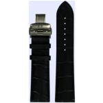 Schwarze Tissot Automatik Uhrenarmbänder aus Leder mit Lederarmband 