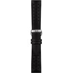 Schwarze Tissot V8 Uhrenarmbänder aus Leder mit Chronograph-Zifferblatt mit Lederarmband 