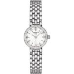 Silberne Schweizer Tissot Lovely Runde Quarz Damenarmbanduhren ohne Ziffern mit Saphir kratzfest mit Saphirglas-Uhrenglas 