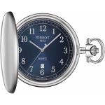 Silberne Schweizer Tissot Quarz Savonnette mit arabischen Ziffern mit Datumsanzeige mit Mineralglas-Uhrenglas für Herren 