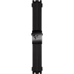 Schwarze Tissot T-Race Uhrenarmbänder aus Silikon mit Silikonarmband 