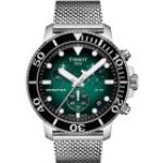 30 Bar wasserdichte Tissot Seastar 1000 Quarz Armbanduhren Faltschließe mit Chronograph-Zifferblatt zum Tauchen 