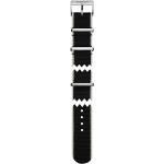 Schwarze Tissot Quickster Uhrenarmbänder aus Textil mit Chronograph-Zifferblatt mit NATO-Armband 