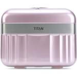 Pinke Titan Kunststoffkosmetikkoffer für Herren 