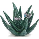 Reduzierte Grüne Ringhalter mit Kaktus-Motiv aus Keramik personalisiert für Mädchen zum Muttertag 