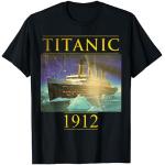 Schwarze Vintage Titanic T-Shirts für Damen Größe S 