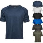 Marineblaue Melierte Sportliche Tee Jays T-Shirts aus Polyester für Herren Größe M 