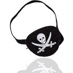 Piraten Augenklappe mit Totenkopf schwarz-weiss Cod.271979