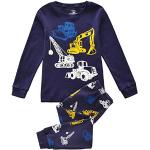 Marineblaue Lange Kinderschlafanzüge mit Dinosauriermotiv für Jungen für den für den Winter 