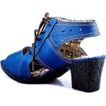 TMA 1166 Damen Sandaletten Leder blau - EUR 36