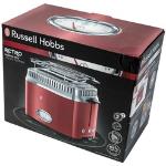 Rote Retro Russell Hobbs Toaster mit 2 Scheiben 