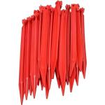 ToCi 48 x Kunststoff Heringe 30 cm | Zeltheringe für Outdoor Camping Zelte Garten | weiche & sandige Böden | Zeltnägel in Rot