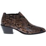 Braune Animal-Print Tod's Ankle Boots & Klassische Stiefeletten in Breitweite aus Leder für Damen Größe 37,5 