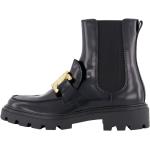Schwarze Business Tod's Blockabsatz Chelsea-Boots für Damen Größe 41 mit Absatzhöhe 3cm bis 5cm 