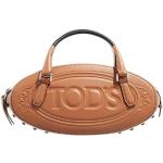 Tod's Hobo Bag - Mini Boston Bag - in brown - für Damen - aus Leder & Textil & Leder & Leder