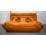 Goldgelbe Zweisitzer-Sofas aus Baumwolle Breite 100-150cm, Höhe 100-150cm, Tiefe 50-100cm 2 Personen 