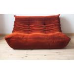 Orange Zweisitzer-Sofas aus Baumwolle Breite 100-150cm, Höhe 100-150cm, Tiefe 50-100cm 2 Personen 