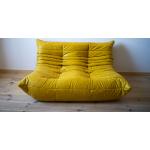 Gelbe Zweisitzer-Sofas aus Stoff Breite 100-150cm, Höhe 100-150cm, Tiefe 50-100cm 2 Personen 