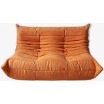 Orange Zweisitzer-Sofas aus Leder Breite 100-150cm, Höhe 100-150cm, Tiefe 50-100cm 2 Personen 