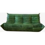 Grüne Vintage Modulare Sofas & Sofa Module aus Leder Breite 100-150cm, Höhe 100-150cm, Tiefe 50-100cm 3 Personen 