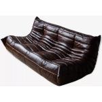 Dunkelbraune Modulare Sofas & Sofa Module aus Leder Breite 100-150cm, Höhe 100-150cm, Tiefe 50-100cm 3 Personen 