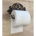 Toilettenpapierhalter Papierrollenhalter *stehend* Metall rostfarben braun antik 