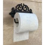 Schwarze Vintage Zeitzone Toilettenpapierhalter & WC Rollenhalter  aus Gusseisen 