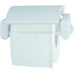 Toilettenpapierspender Orgavente BASICA ABS weiß Halterung mit Abdeckung, zur Wandmontage, für 1 Rolle
