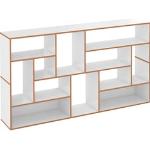 Weiße Minimalistische Tojo Bücherregale aus Holz Breite 150-200cm, Höhe 100-150cm, Tiefe 0-50cm 