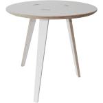 Tojo - Rund Tisch - weiß, Holz - weiß (404) 50 cm