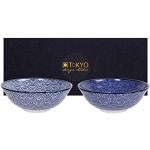 Blaue Moderne TOKYO design studio Schüssel Sets & Schalen Sets aus Porzellan mikrowellengeeignet 